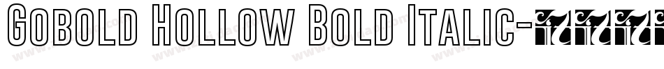 Gobold Hollow Bold Italic字体转换
